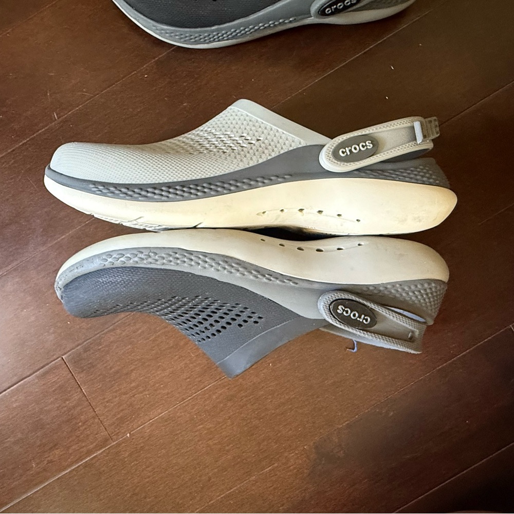 CROCS Shoes - 2 pair, one Black and one Gray - Picture 3 of 15